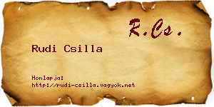 Rudi Csilla névjegykártya